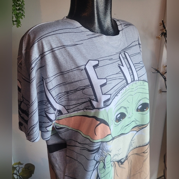 Star Wars 2 Piece Baby Yoda Pajama Set L - Picture 2 of 5